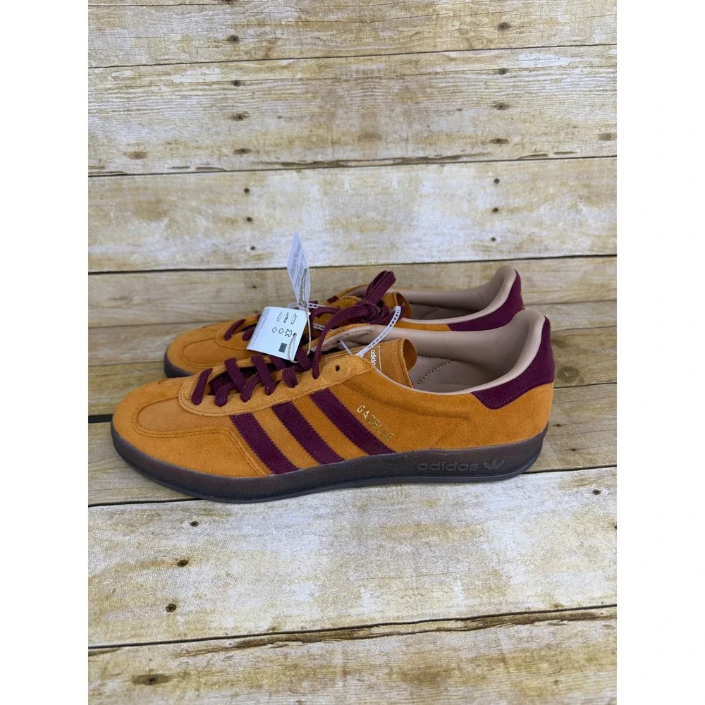 Adidas Gazelle‎ Indoor Orange Burgundy Gum JH5411 Mens Size 13 New No Box